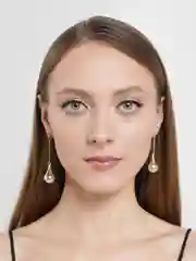 Серьги-подвески с искусственным жемчугом