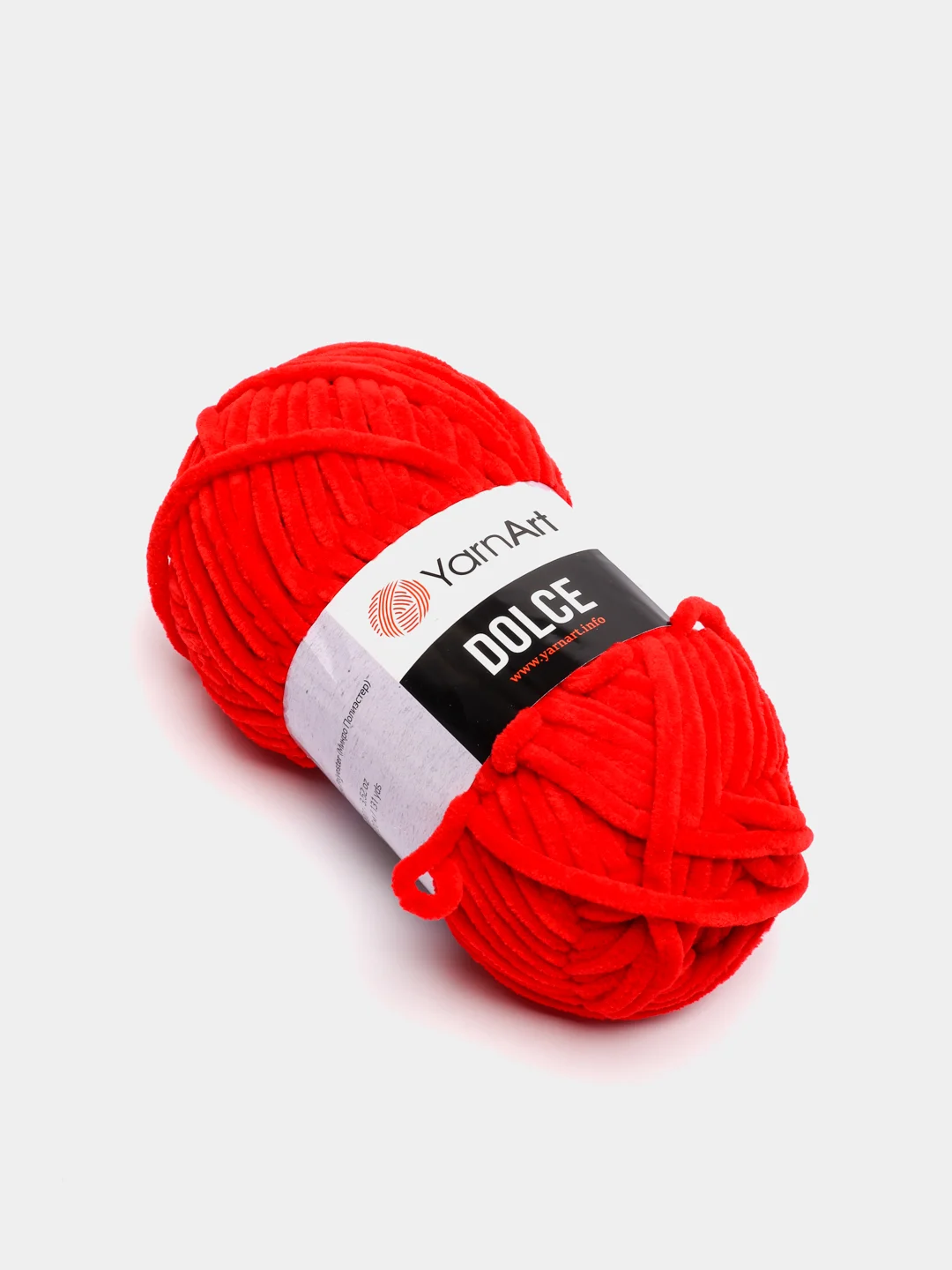 Красный пряжа Плюшевая YarnArt Dolce 100% Микрополиэстер 100г 120м (Велюровая ЯрнАрт Долче)