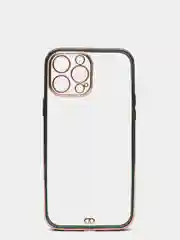 Зеленый чехол силиконовый с золотым ободком IPhone 13 PRO MAX
