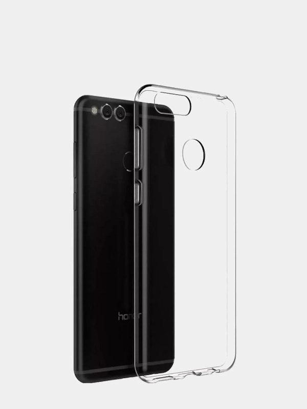 Чехол Huawei Honor 7X, Хуавей Хонор 7Х прозрачный, силиконовый