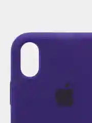 Фиолетовый чехол не пачкающийся с бархатом внутри iPhone XR