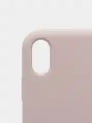 Бежевый чехол не пачкающийся с бархатом внутри iPhone XR