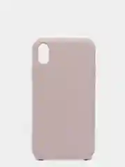 Бежевый чехол не пачкающийся с бархатом внутри iPhone XR