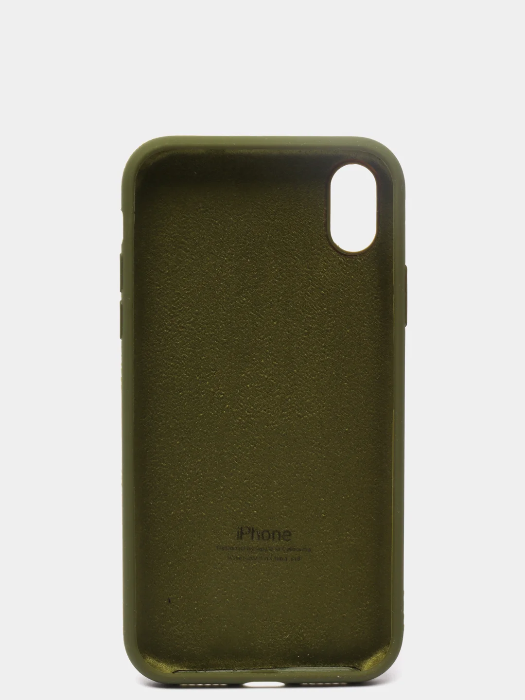 Зеленый чехол не пачкающийся с бархатом внутри iPhone XR