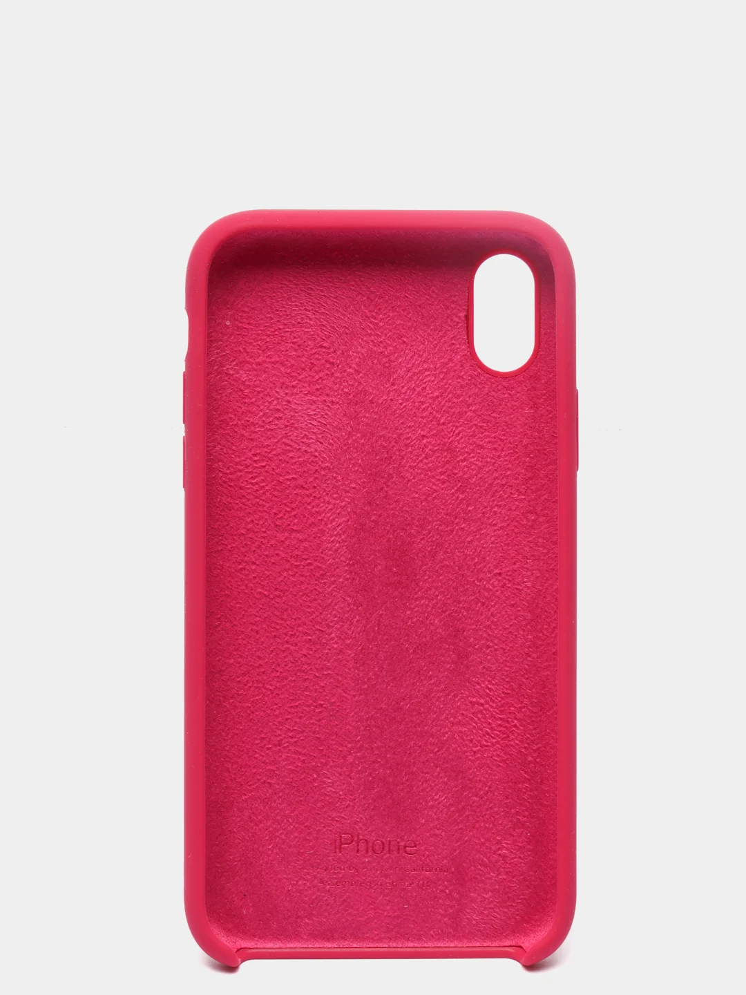 Вишнёвый чехол не пачкающийся с бархатом внутри iPhone XR