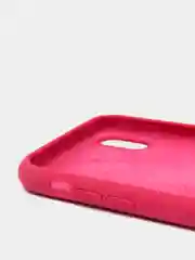 Вишнёвый чехол не пачкающийся с бархатом внутри iPhone XR