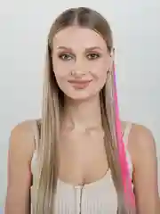Красный волосы накладные на заколке, цветные, омбре, пряди