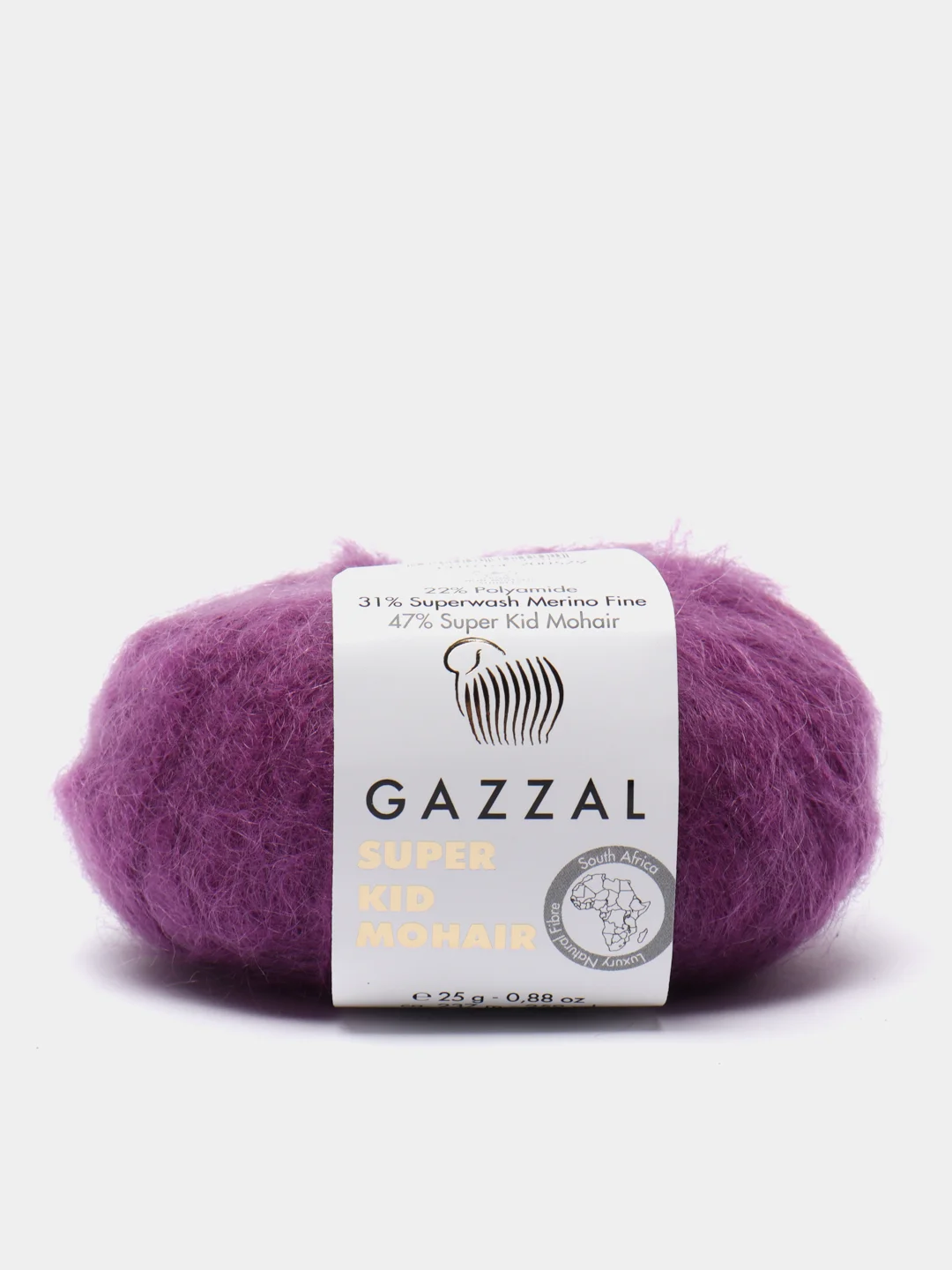 Пурпурный пряжа Gazzal Super Kid Mohair, 25 г/235 м