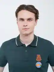 Голубой значок "День победы! 9 мая", медаль