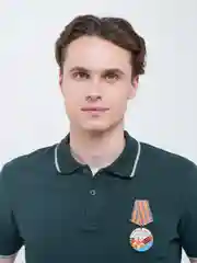 Небесно-голубой значок "День победы! 9 мая", медаль