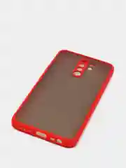 Красный чехол Xiaomi Redmi 9 (Сяоми Редми 9) пластиковый матовый с цветными кнопками