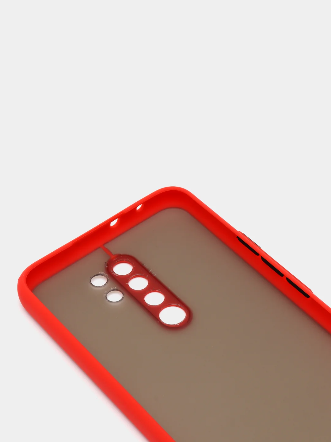 Красный чехол Xiaomi Redmi 9 (Сяоми Редми 9) пластиковый матовый с цветными кнопками