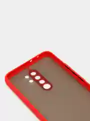 Красный чехол Xiaomi Redmi 9 (Сяоми Редми 9) пластиковый матовый с цветными кнопками