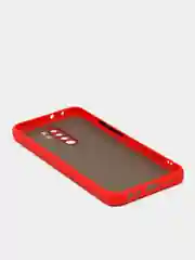 Красный чехол Xiaomi Redmi 9 (Сяоми Редми 9) пластиковый матовый с цветными кнопками