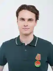 Зеленый значок "День победы! 9 мая", медаль