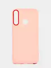 Розовый чехол усиленный с рамкой для Huawei Y7 Prime 2020, силиконовый