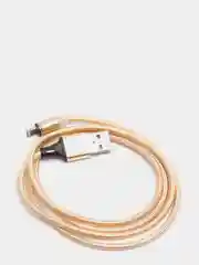 Золотой кабель для зарядки, 2.1A + магнитный коннектор, Lightning, Type-C, Micro USB, 1 метр