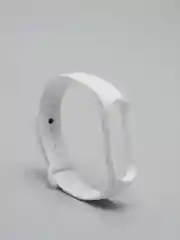 Белый ремешок для Xiaomi Mi Band 5 / 6 / 7, силиконовый