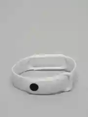 Белый ремешок для Xiaomi Mi Band 5 / 6 / 7, силиконовый
