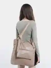 Бежевый меланж сумка тоут Своя Nosha, экокожа