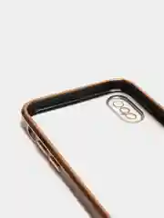 Черный чехол силиконовый с золотым ободком iPhone X, XS