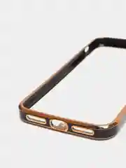 Черный чехол силиконовый с золотым ободком iPhone X, XS