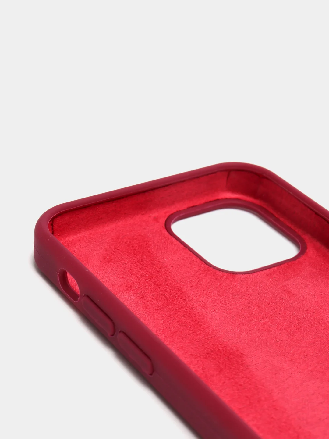 Фиолетовый чехол не пачкающийся, с бархатом внутри IPHONE 12 MINI
