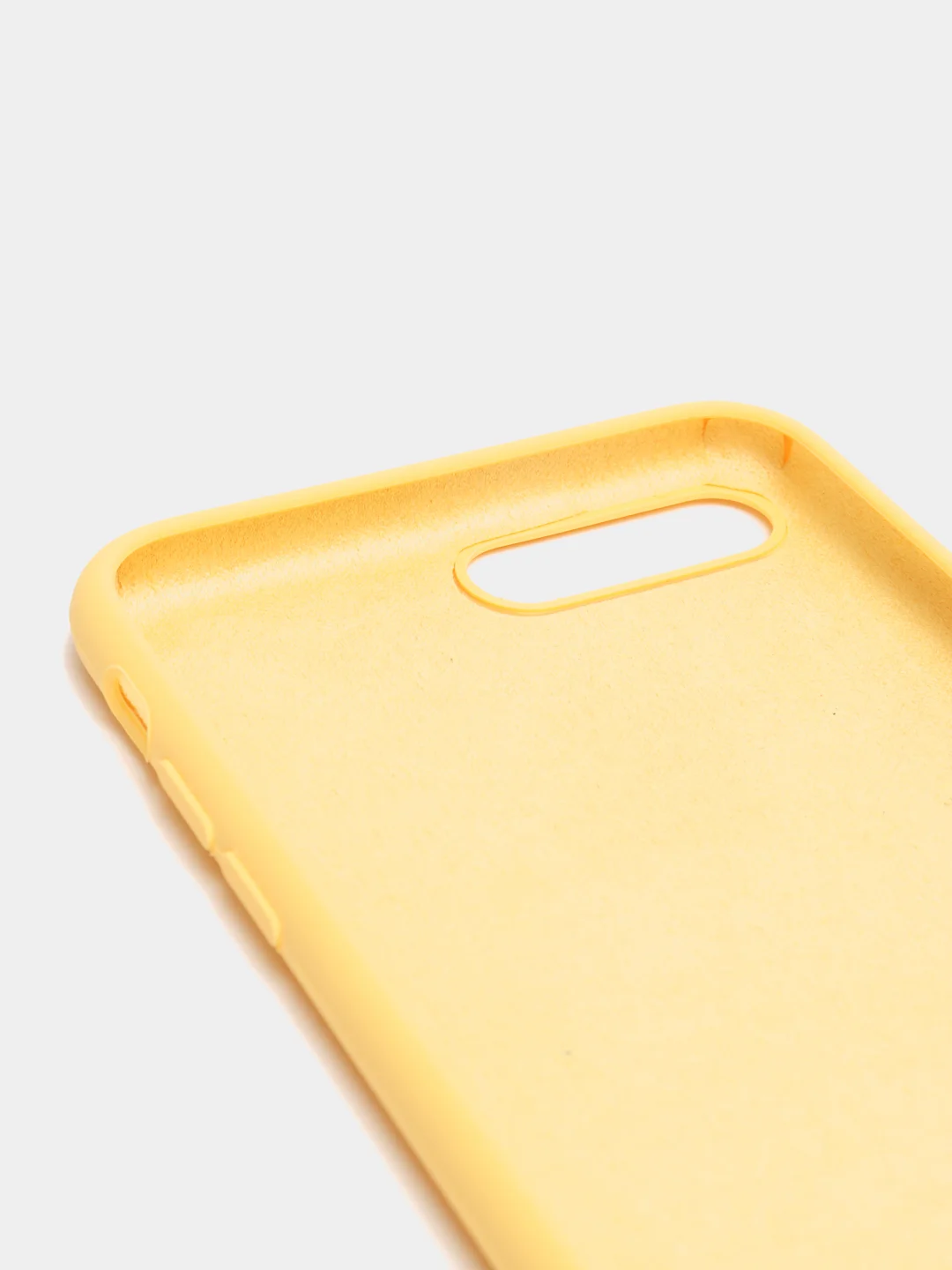 Желтый чехол не пачкающийся с бархатом внутри для Iphone 7 Plus, 8 Plus, 7+, 8+