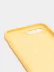 Желтый чехол не пачкающийся с бархатом внутри для Iphone 7 Plus, 8 Plus, 7+, 8+