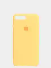 Желтый чехол не пачкающийся с бархатом внутри для Iphone 7 Plus, 8 Plus, 7+, 8+