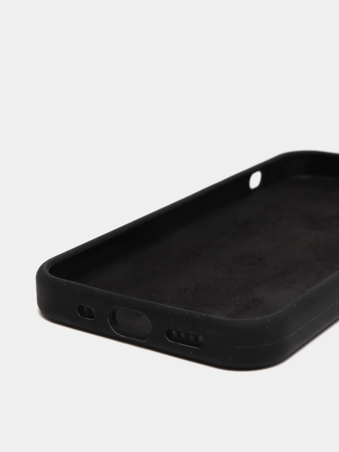 Черный чехол не пачкающийся, с бархатом внутри IPHONE 12 MINI