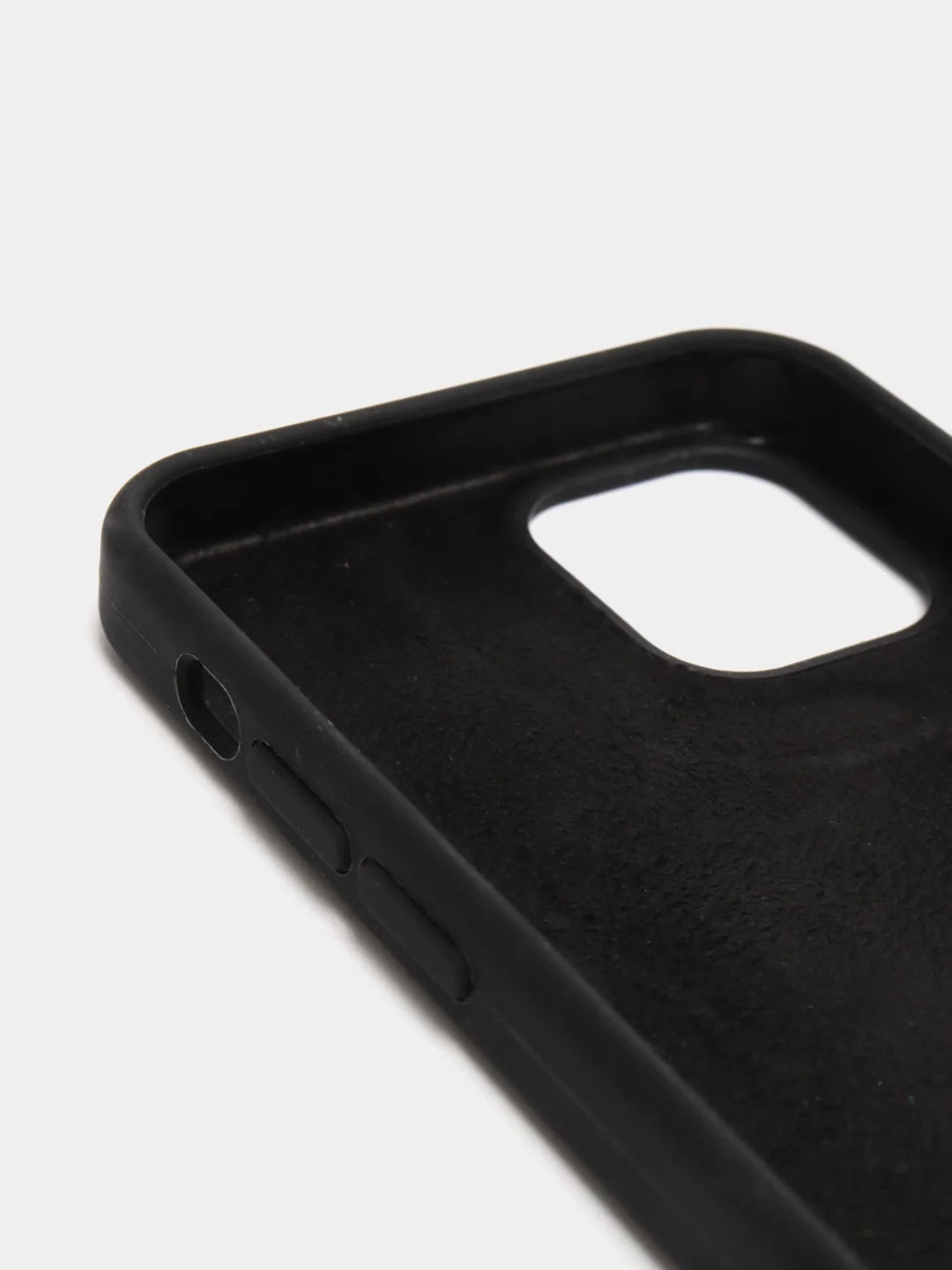 Черный чехол не пачкающийся, с бархатом внутри IPHONE 12 MINI
