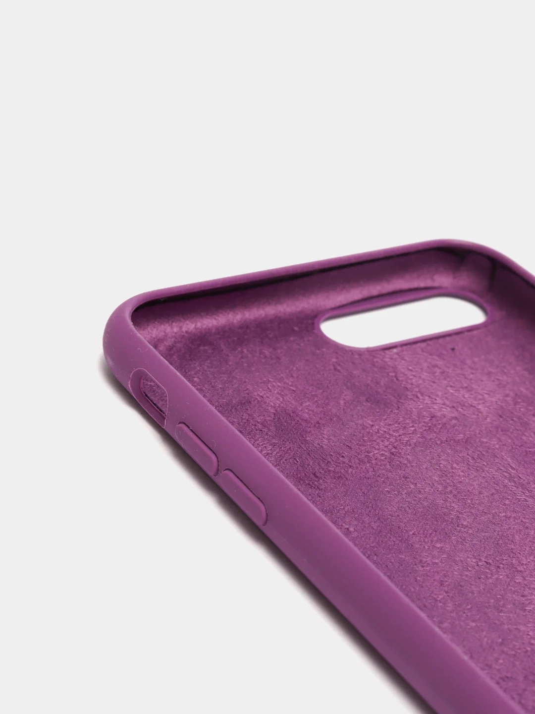 Фиолетовый чехол не пачкающийся с бархатом внутри для Iphone 7 Plus, 8 Plus, 7+, 8+