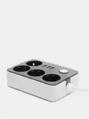 Черный удлинитель фильтр сетевой 4 розетки, 3 USB