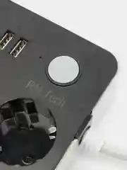 Черный удлинитель фильтр сетевой 4 розетки, 3 USB