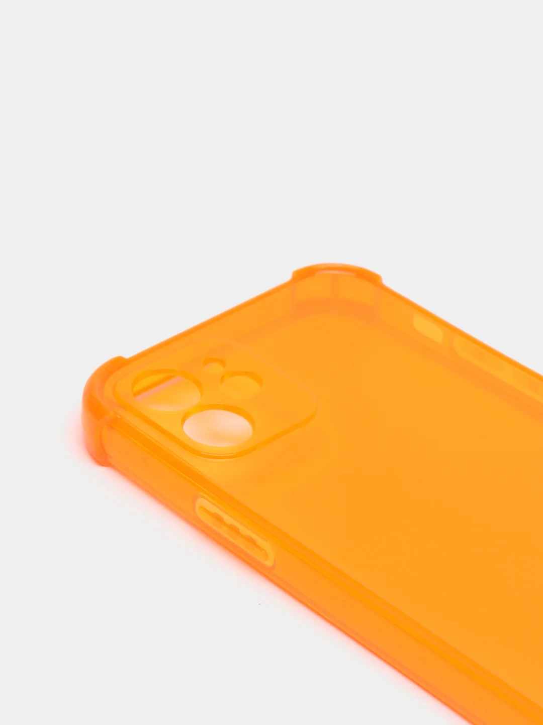 Оранжевый противоударный чехол для iPhone 11, 12, 13, 13 Pro защита камеры, прозрачный, неоновый