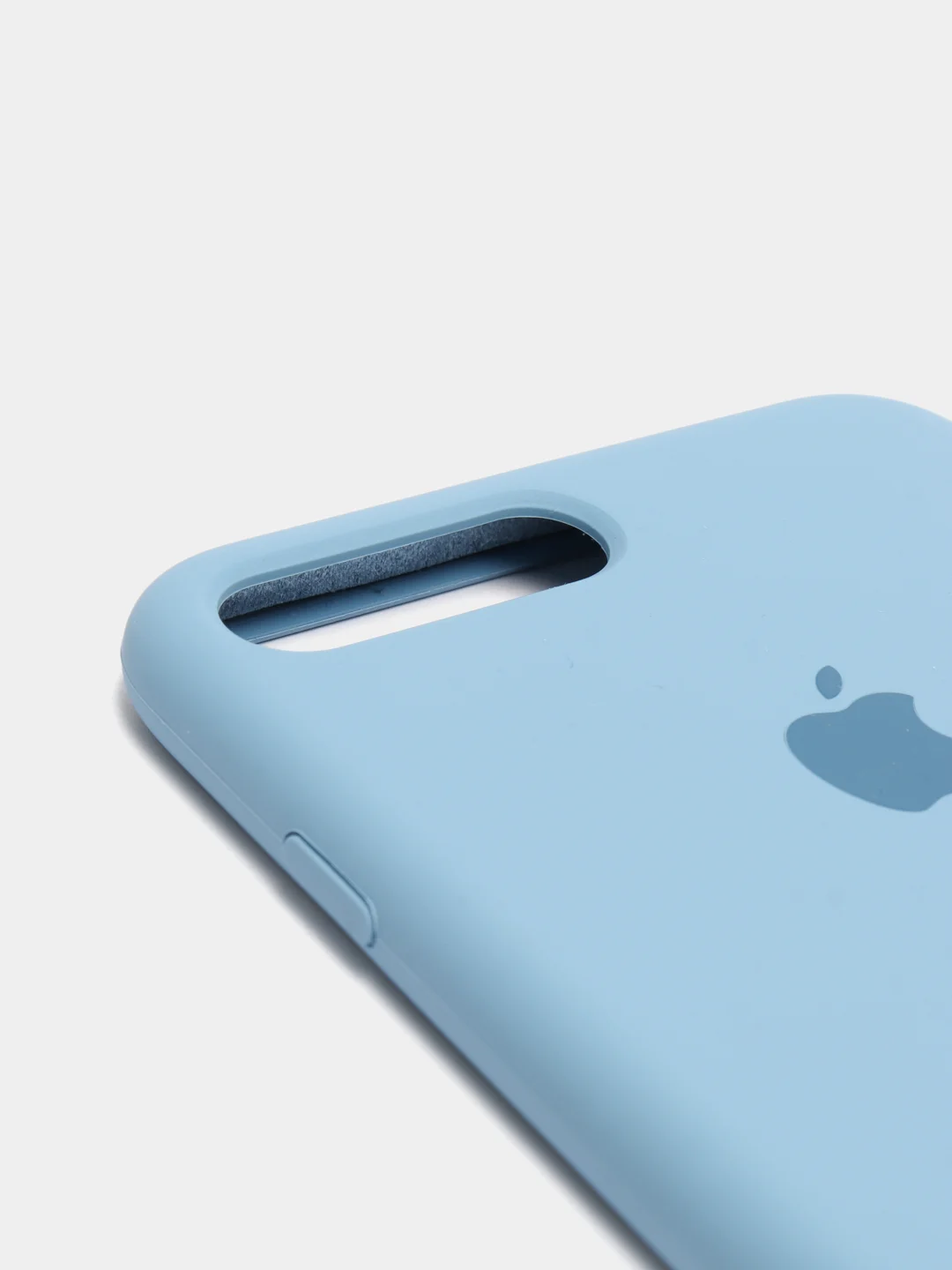 Синий меланж чехол не пачкающийся с бархатом внутри для Iphone 7 Plus, 8 Plus, 7+, 8+