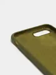 Оливковый чехол не пачкающийся с бархатом внутри для Iphone 7 Plus, 8 Plus, 7+, 8+