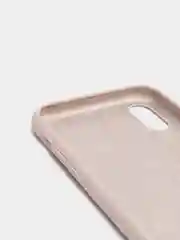 Бежевый меланж чехол с бархатом внутри IPhone X / XS