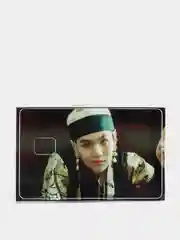 Хаки наклейка на банковскую карту BTS "Мин Юнги"
