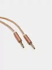 Золотой аудио кабель AUX с металлическики разъемами, jack 3.5 мм аукс