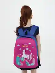 Ранец школьный ArtSpace School Friend Lovely Lama, Uni17616, розово-синий
