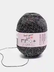 Черный пряжа YarnArt Bright, 80% полиамид, 20% металлик, 90 г, 340 м