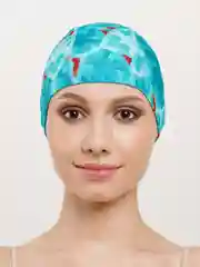 Бирюзовый шапочка для плавания, тканевая