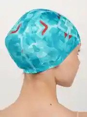 Белый шапочка для плавания, тканевая