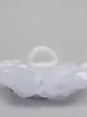Белый бант на резинке