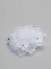 Белый бант на резинке