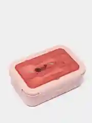 Розовый ланч-бокс "Delicious" контейнер для еды и пищи, 1400 мл, 3 отделения с приборами, емкость