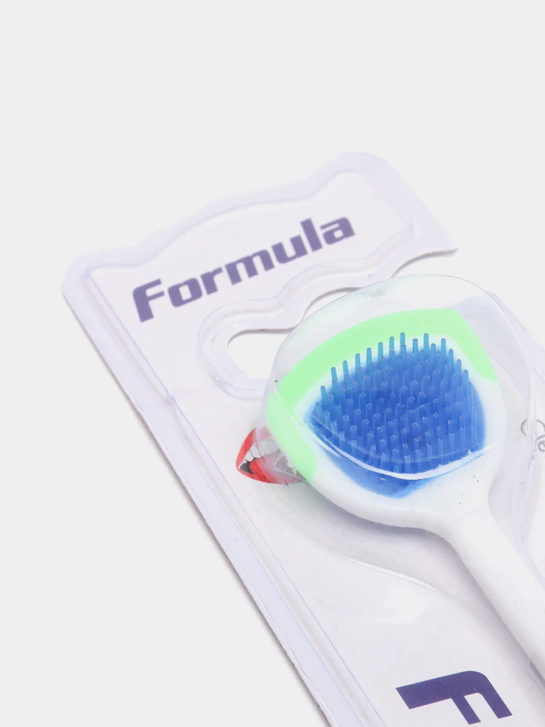 Зеленый скребок щетка для языка FORMULA / Очиститель для языка