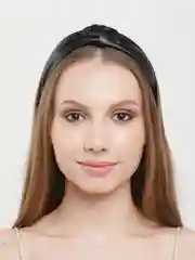 Черный ободок с узлом